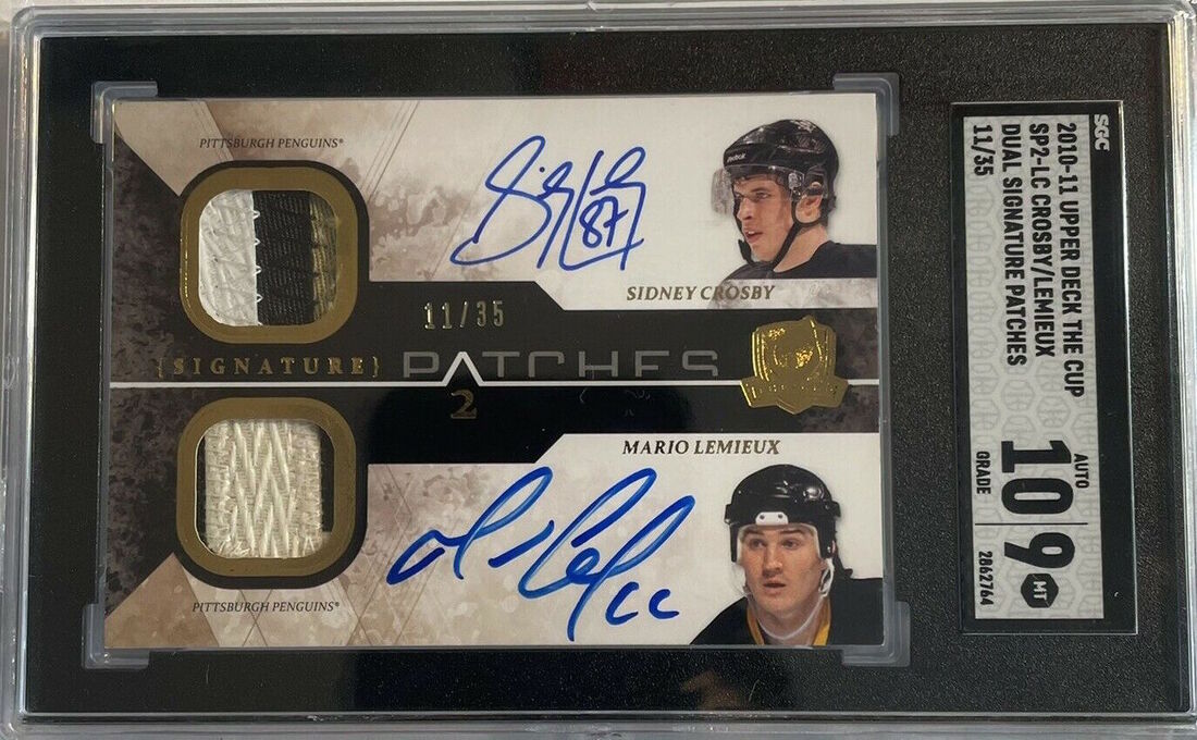 Brag Photo: The First Sidney Crosby/Mario Lemieux Dual-Signed Card Hits the  Market