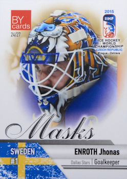 BY Cards IIHF Sweden Enroth Mask /27