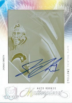 Upper Deck The Cup Rookie Masterpieces UD Black Lettermen Yellow Autographed Printing Plate 1/1