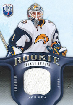 2008-09 Upper Deck Be A Player Rookie Redemption Jersey card /99 Jhonas Enroth