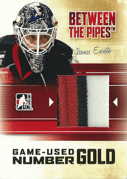 ITG Between The Pipes Game-Used Number Gold 1/1