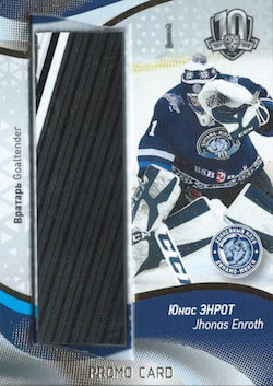 SeReal KHL Stick Promo Card Jhonas Enroth Энрот