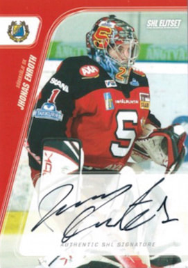 Jhonas Enroth 2007-08 Södertälje hockey card