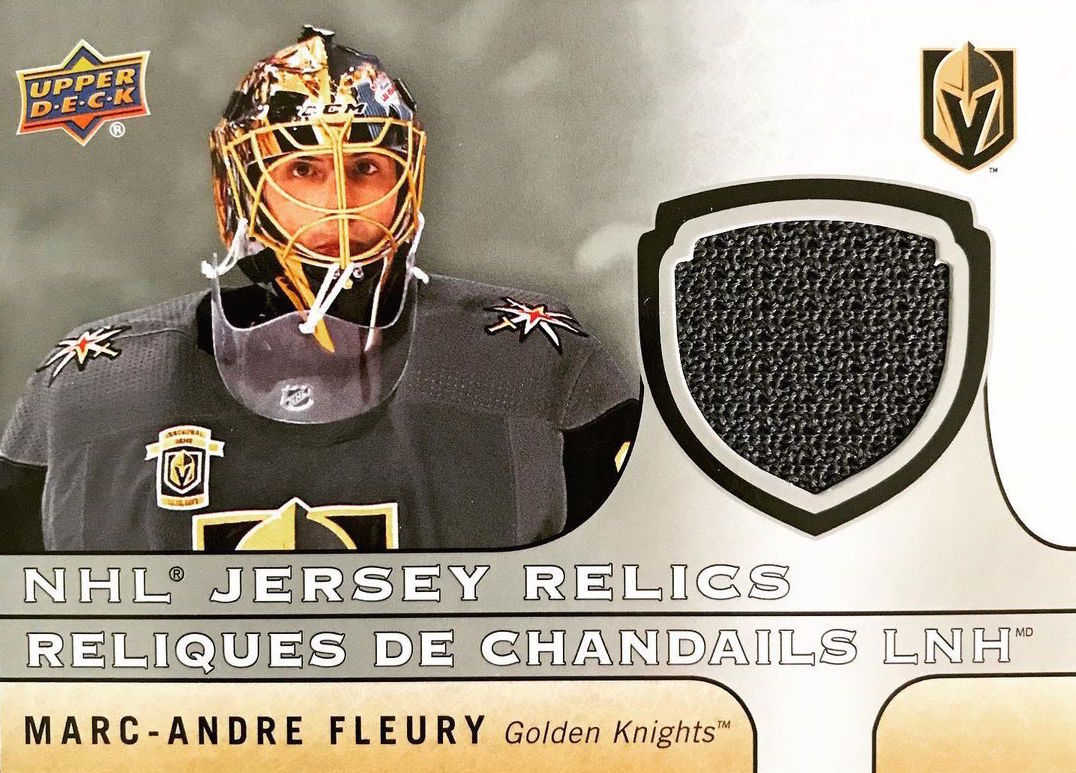 18-19 Marc-Andre Fleury Upper Deck Tim Hortons Jersey Card NHL Relics