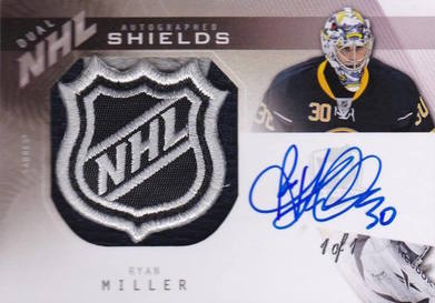 Ryan Miller The Cup NHL Shield Auto 1/1