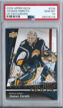 Enroth Young Guns UD Exclusives /100 Graded PSA 10