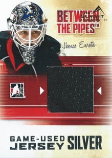 ITG Between The Pipes Game-Used Jersey Silver 2011 The Summit Edmonton Show Stamp 1/1