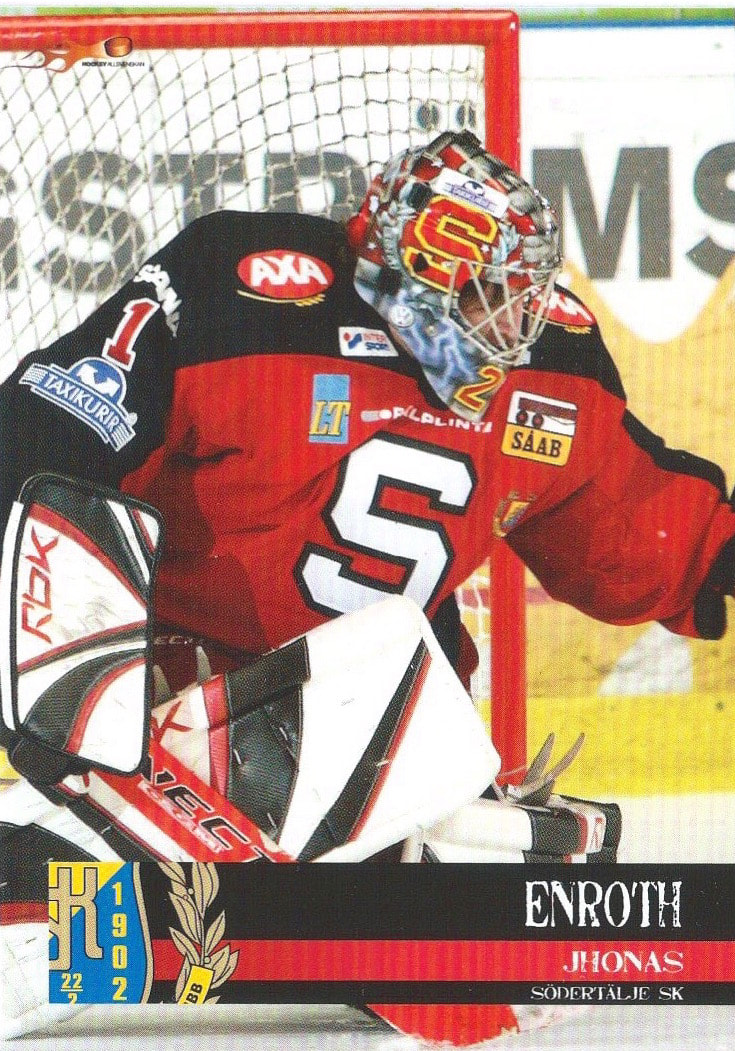 Jhonas Enroth 2006-07 Södertälje SK Hockey card