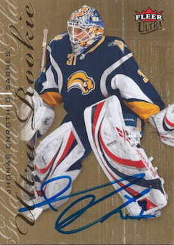 Fleer Ultra Gold Medallion Rookie Autographed by Jhonas Enroth