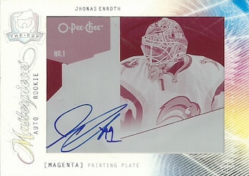 Upper Deck The Cup Rookie Masterpieces OPC Premier Magenta Auto Printing Plate 1/1