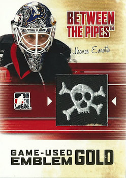ITG Between The Pipes Game-Used Emblem Gold 1/1