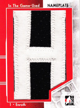 ITG In The Game Used Nameplate 1/1 