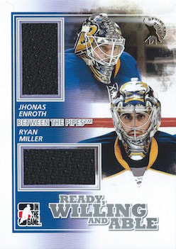 10-11 ITG Between The Pipes Ready Willing And Able Silver Enroth Miller 2011 Toronto Spring Expo Show Stamp 1/1