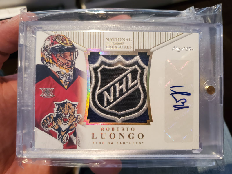  ROBERTO LUONGO 2005-06 UPPER DECK TRILOGY HONORARY SWATCH JERSEY  FLORIDA PANTHER : Collectibles & Fine Art