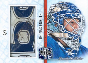 President's Choice Trading Cards Puck Stoppers Game-Used Stick /3 Jhonas Enroth Toronto Maple Leafs