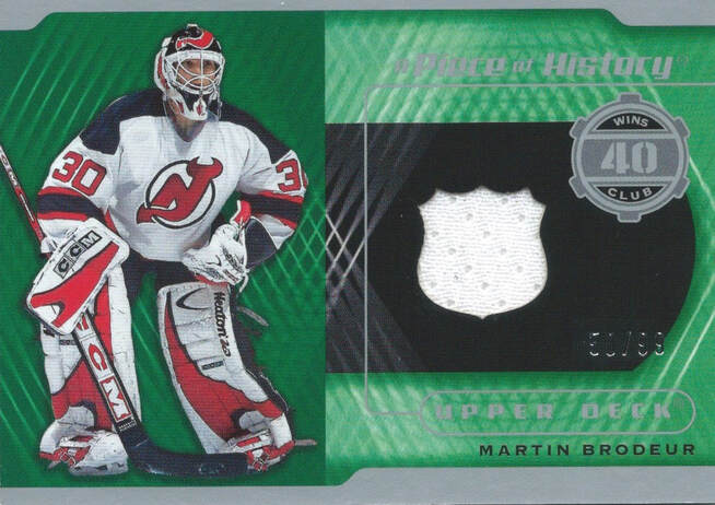 2019-20 SP Game Used: A Piece of History 40 Wins Club - Martin Brodeur 50/99.