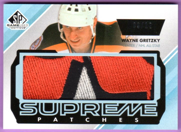 Wayne Gretzky Upper Deck Supreme Patch card with all-star game patch